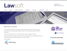 Tablet Screenshot of lawsoft.com.au